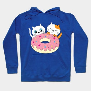 cat eating donuts Hoodie